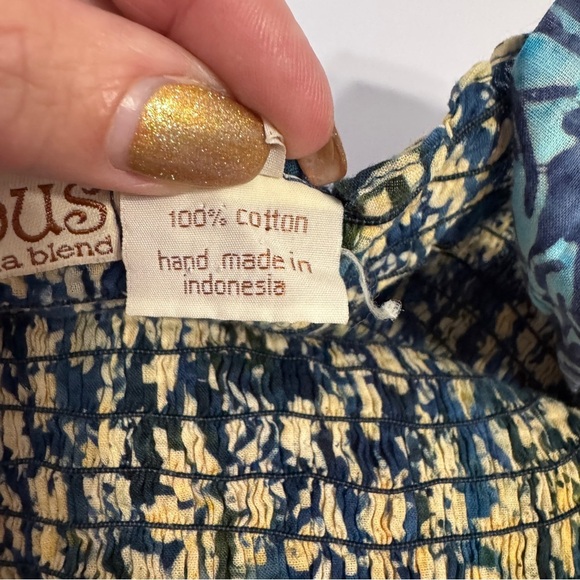 Frivolous by La Blend Boho Maxi Dress Medium Handmade 100% Cotton - Picture 7 of 8